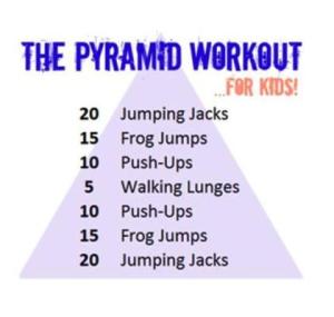 Kid pyramid workout