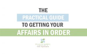 Getting Your Affairs in Order