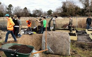 Eagle Scouts at New Bern's Food Bank Community Garden