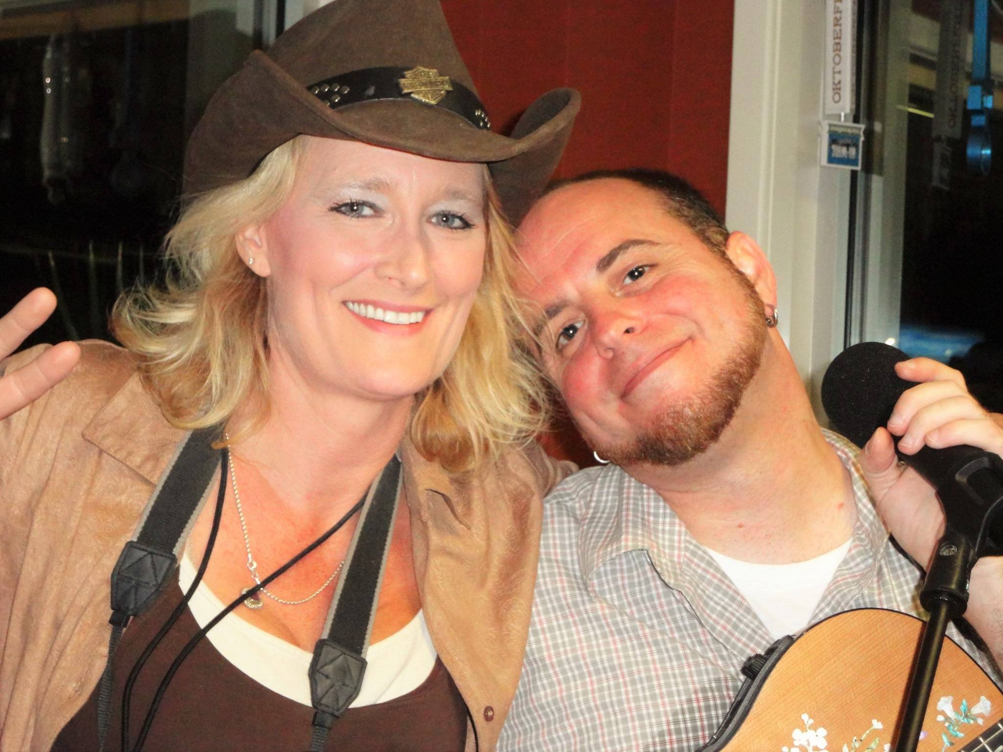 Justin Castellano with music reporter, Tracey Stones