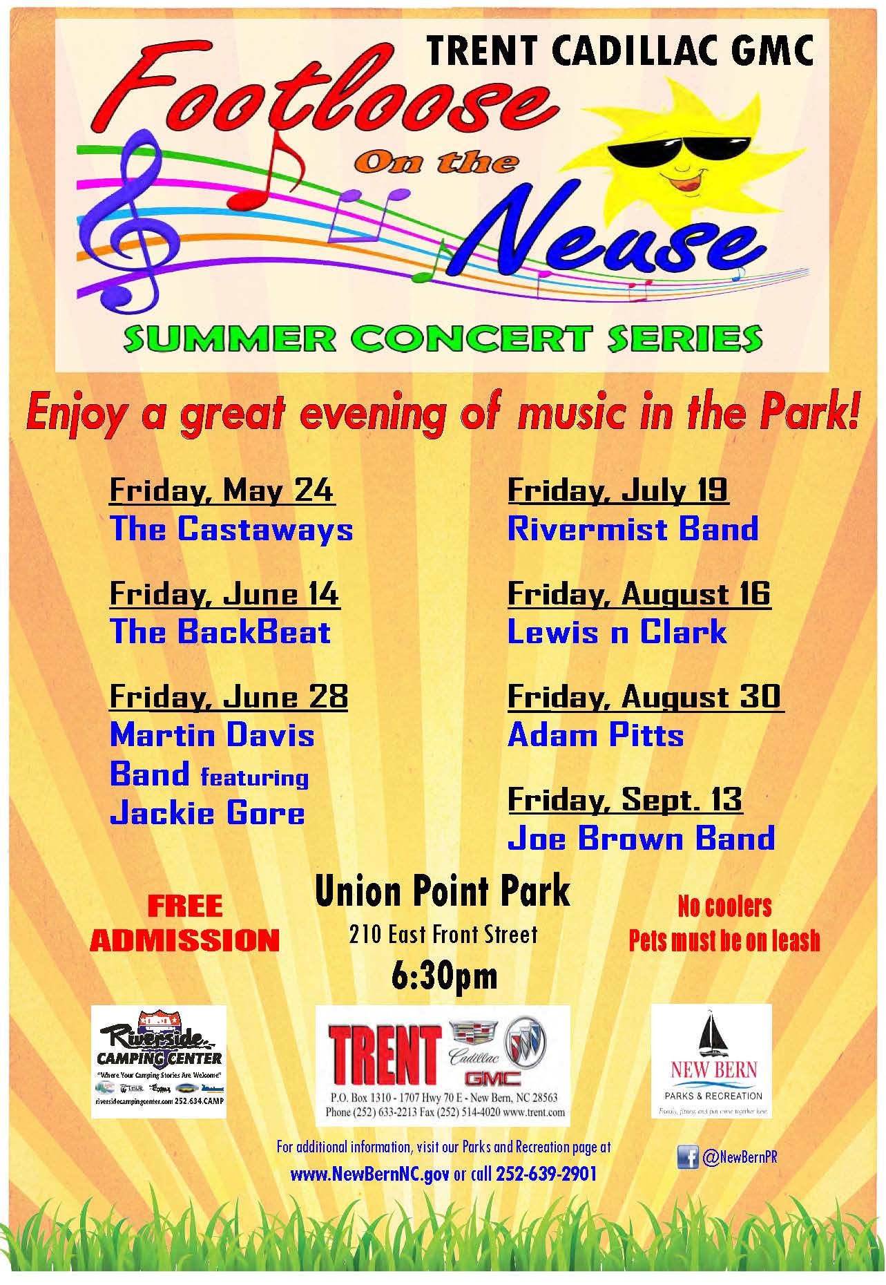 Footloose on the neuse flyer 2019 8.5×11 Live and Local New Bern