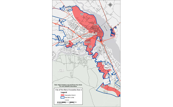 City of New Bern Evac Zone A