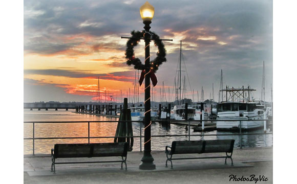 Waterfront Christmas by Victor Montgomery