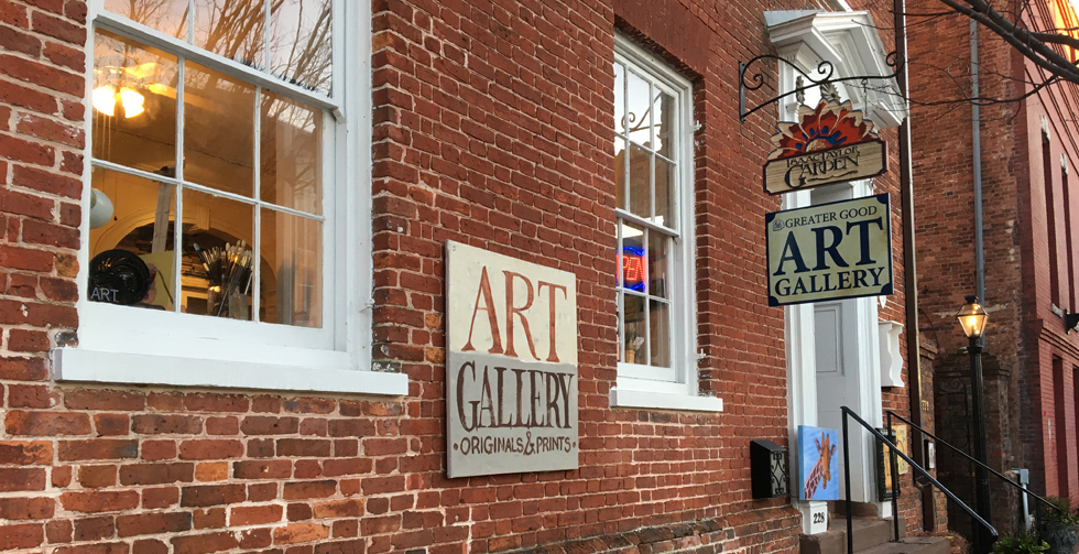 Greater Good Gallery inside the Isaac Taylor House