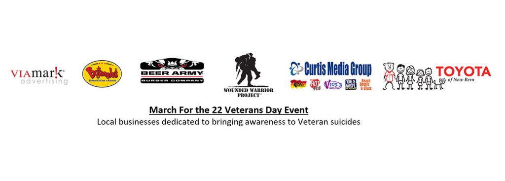 March for the 22 Veterans Day Event