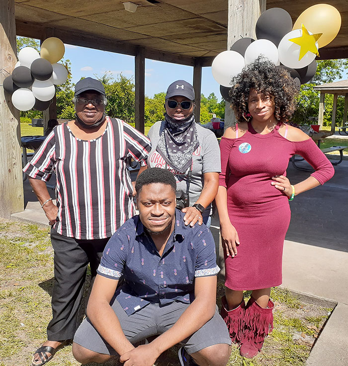 Robert Green with his Great-grandmother, Grandmother, Mother