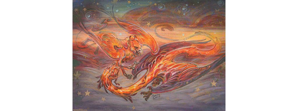 Griffen vs Dragon by Samrae Duke