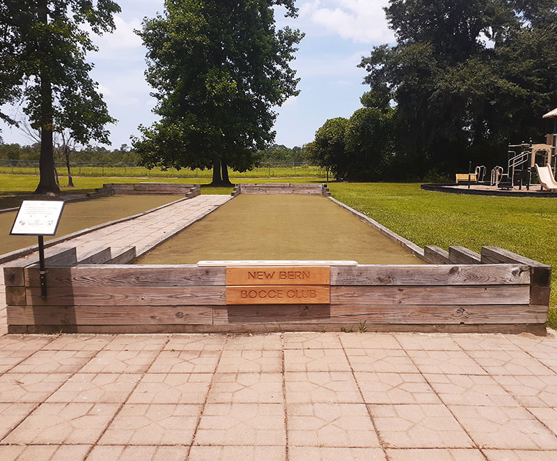 Bocce Ball Court at Creekside Park in New Bern, NC