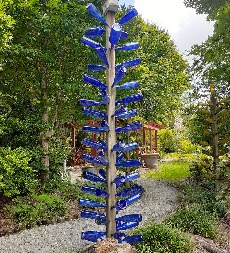 Bottle Sculpture at Craven Cooperative Extension's Garden created and maintained by Craven Master Gardeners. (NBN Photo/Wendy Card)