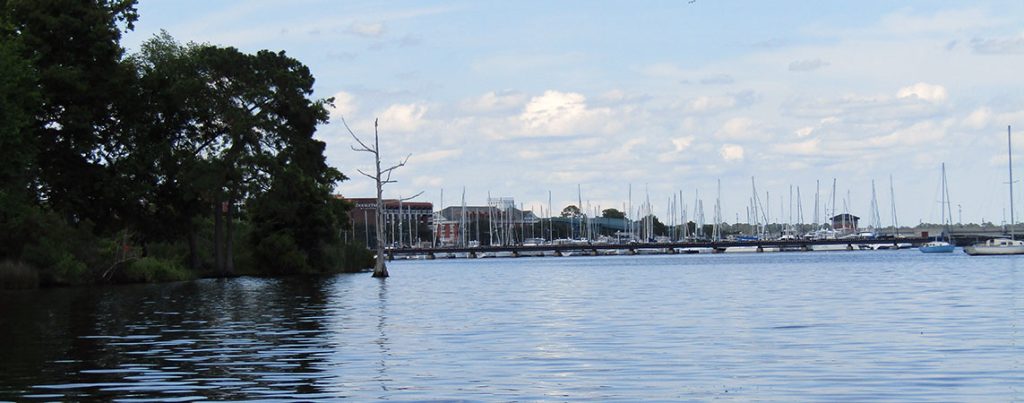 Trent River and the New Bern Grand Marina in New Bern, NC