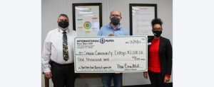 Presentation of check from International Paper
