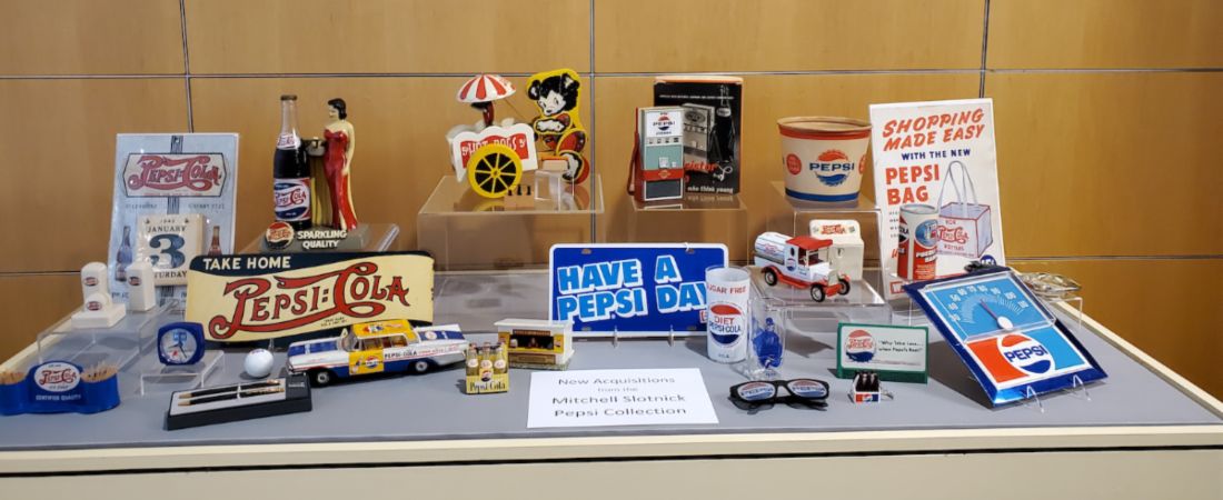 Display of Pepsi related items 