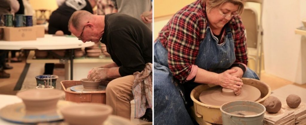 Woman at pottery wheel