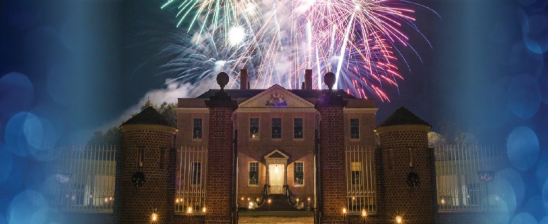 Tryon Palace at Christmas with Fireworks