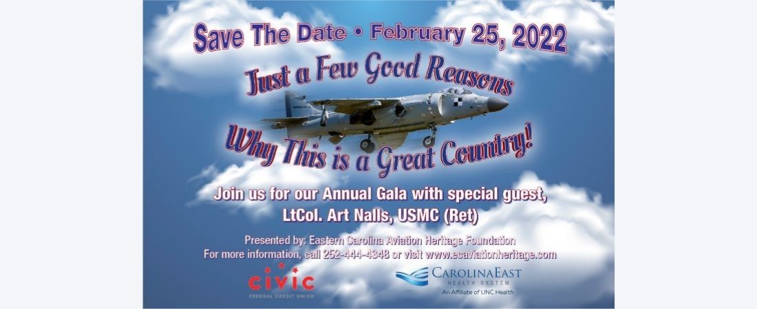 Eastern Carolina Aviation Heritage Foundation Gala 2022 poster