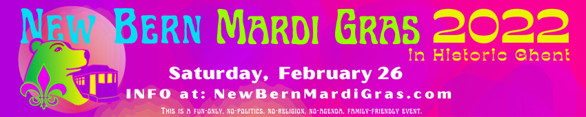 New Bern Mardi Gras banner