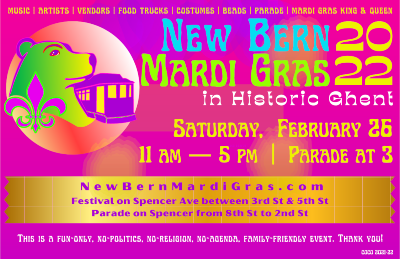 New Bern Mardi Gras 2022 poster