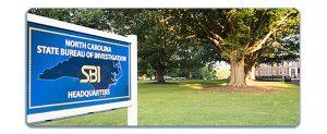 North Carolina State Bureau of Investigation sign