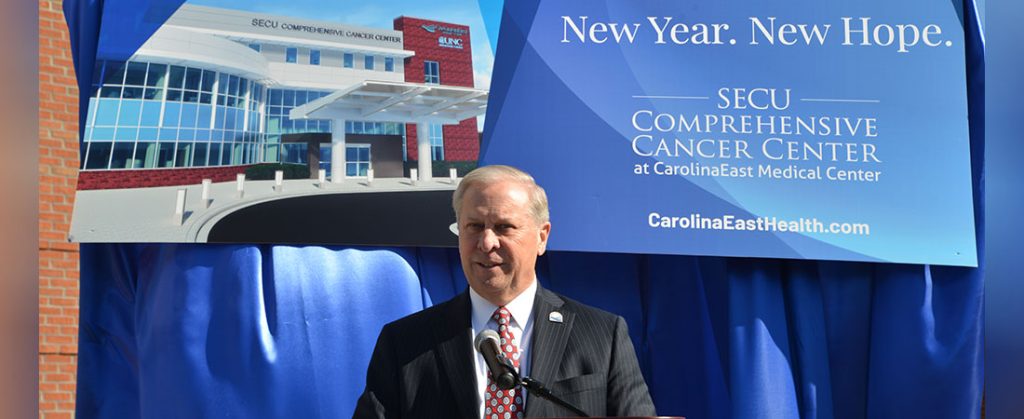 Ray Leggett at CarolinaEast Health Stystem Cancer Center Grand Opening