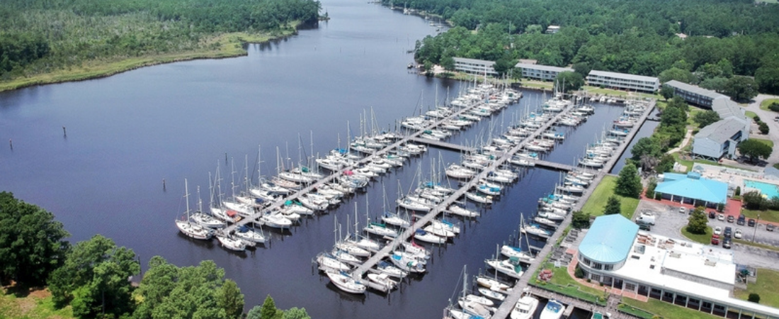 Aerial view of Northwest Creek