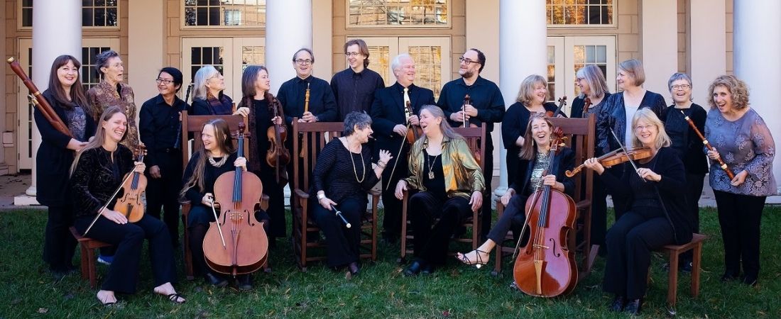 Group photo of North Carolina Baroque Orchestra