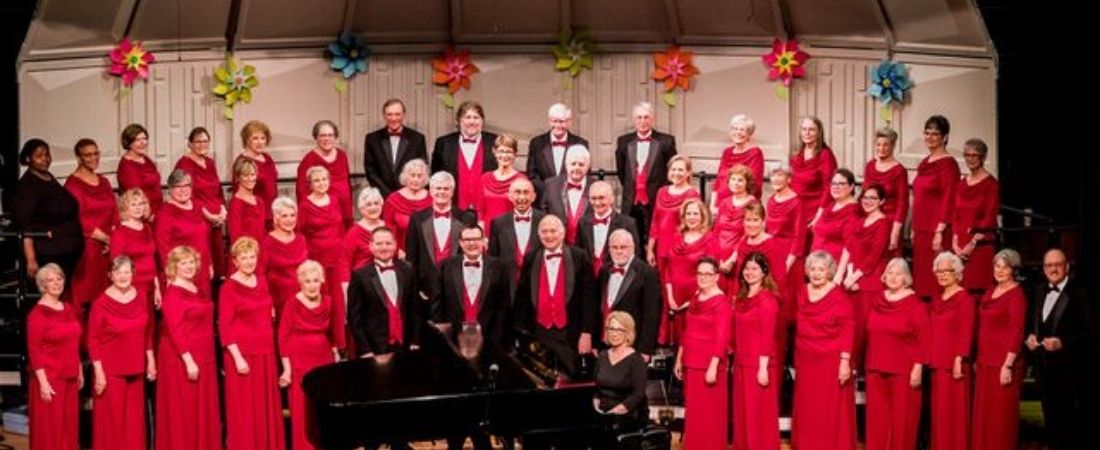 Craven Community Chorus dressed in Red