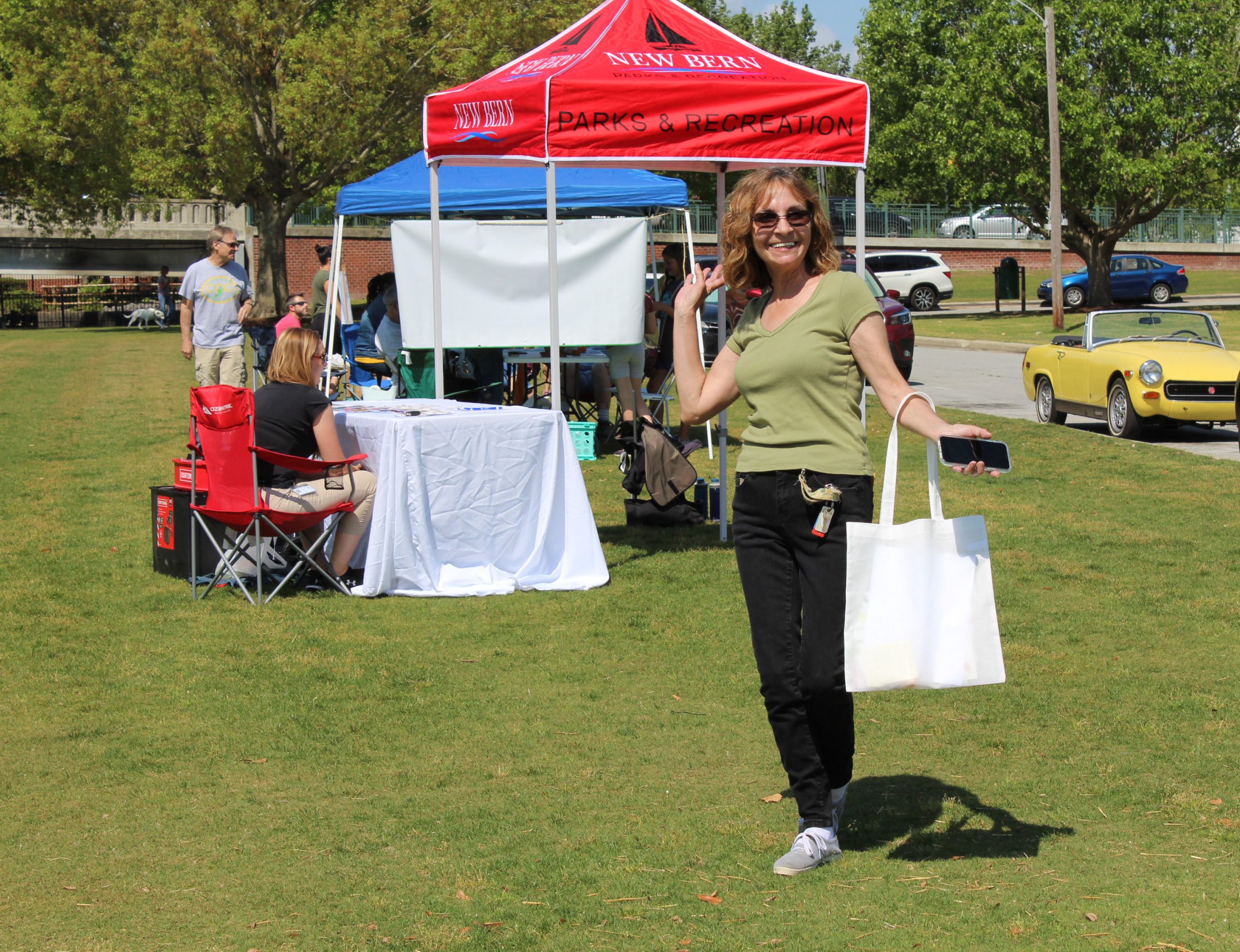 Hanging out at Union Point Park during Earth Day in New Bern NC