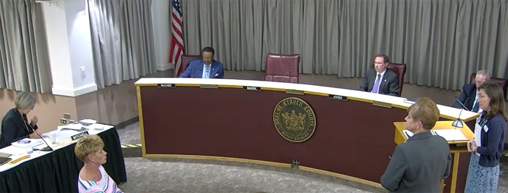Craven County Commissioner Mtg - Screenshot from May 2 2022