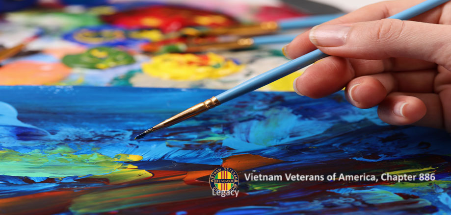 Artwork by local veterans at the Bank of the Arts