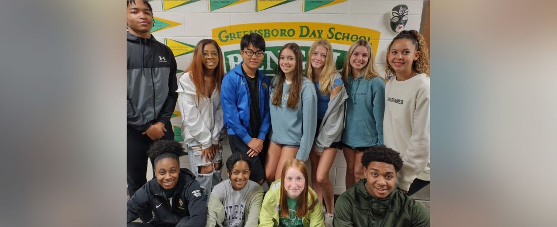 Greensboro Day School Students group photo