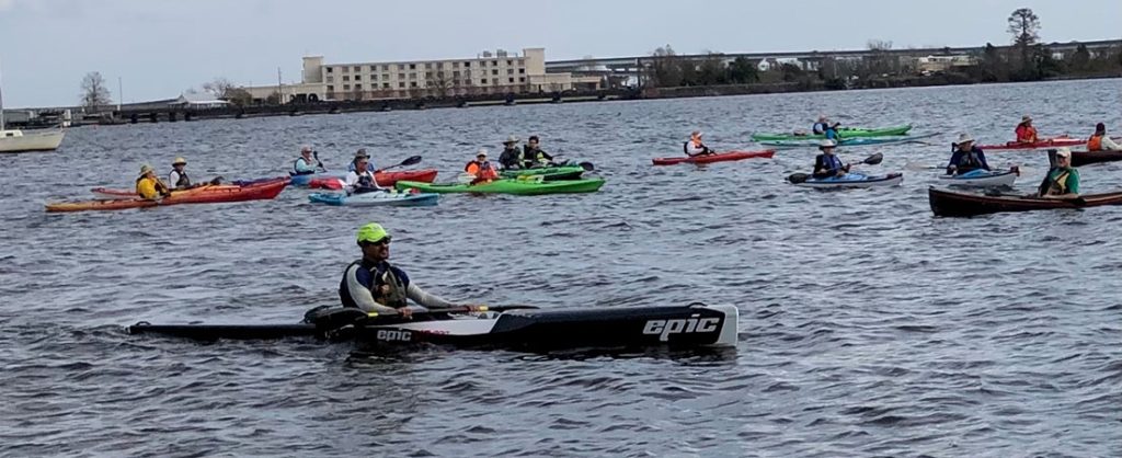 Kayaking on the Trent River in New Bern, NC (photo by Mary Traina)