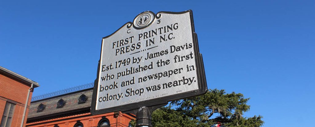 First Printing Press in North Carolina