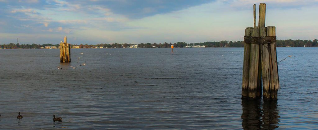 Neuse River at Union Point Park in New Bern, NC