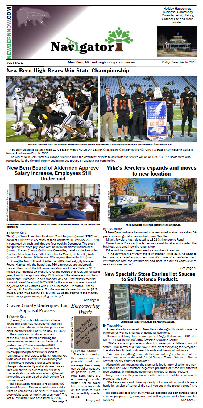 New Bern Now Navigator -- digital version of the local newspaper Dec. 16. 2022