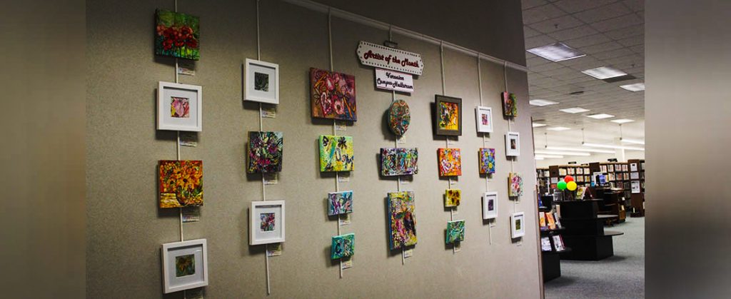 Veronica Campos-Hallstrom's artwork on display at the New Bern-Craven County Public Library