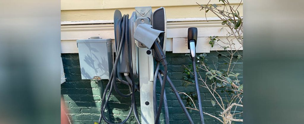 Hanna House Bed & Breakfast's EV charging stations that have been there for the past ten years. Photo by Camille Klotz.