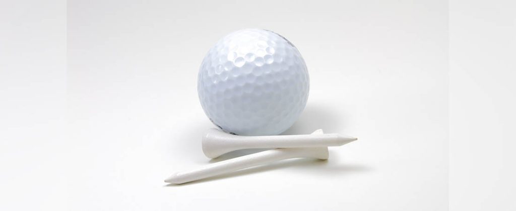 "Golf Ball and Tees on White Background" by Trostle is licensed under CC BY 2.0.