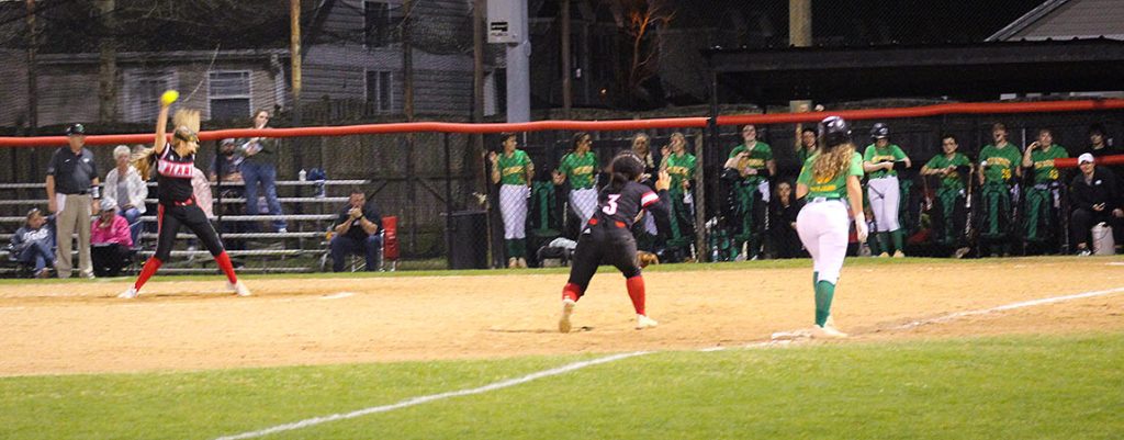 New Bern Lady Bears varsity softball game on March 1. Photo by Wendy Card.