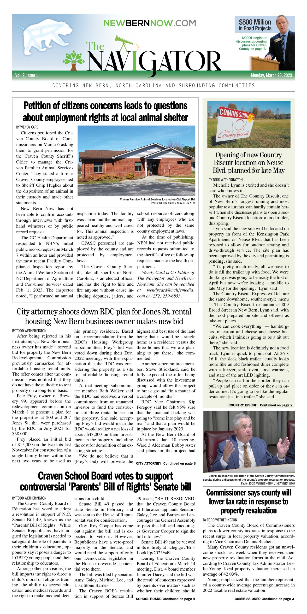 The Navigator newspaper e-Edition -- March 20, 2023 for New Bern and surrounding communities