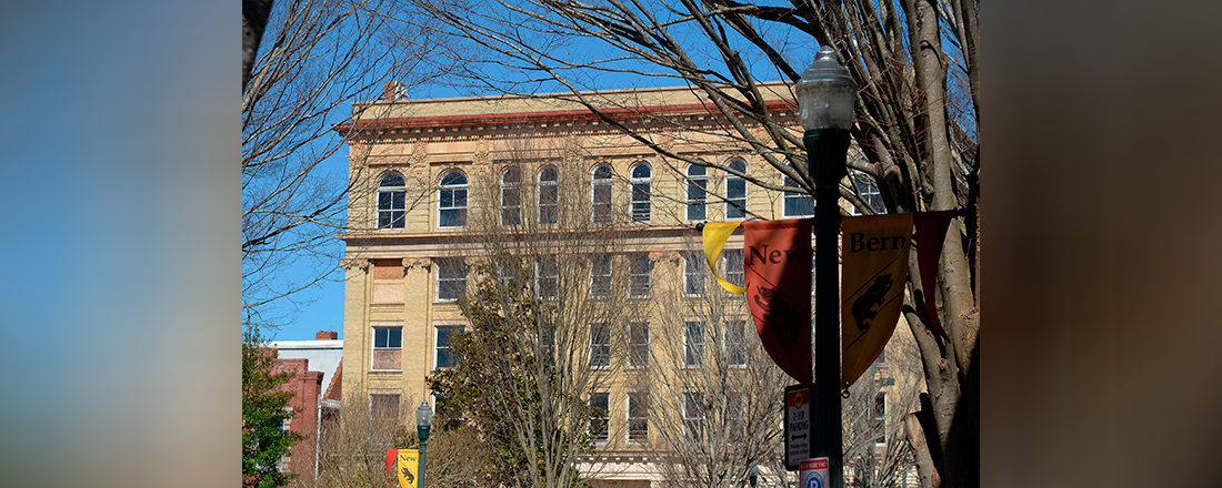 Elks lodge downtown The historic Elks building in downtown New Bern. Photo by Todd Wetherington