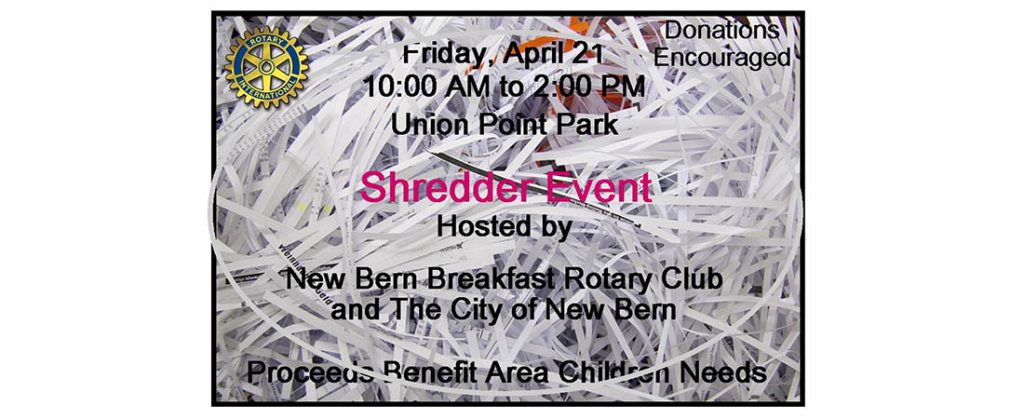 New Bern Breakfast Rotary Club Shredding Event