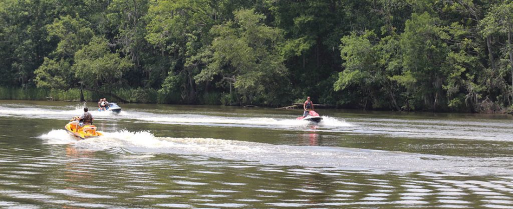Jet skiing on the Neuse River. (Wendy Card)