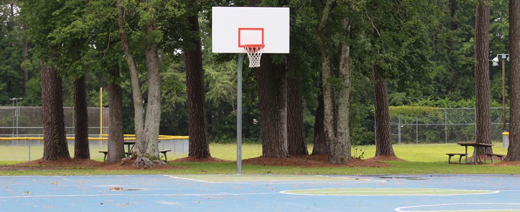 Outdoor basketball court. (Wendy Card)