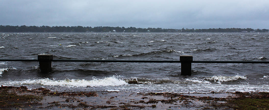 Neuse river rises during Hurricane Ian on Sept. 9, 2022. (NBN Photo/Wendy Card)