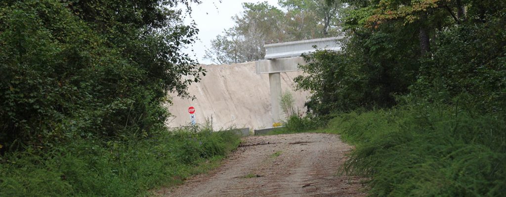 Construction on the U.S. 70 Havelock Bypass in the Bear Sanctuary.