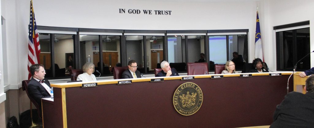 Craven County Board of Commissioners meeting in New Bern. (Photo by Wendy Card)