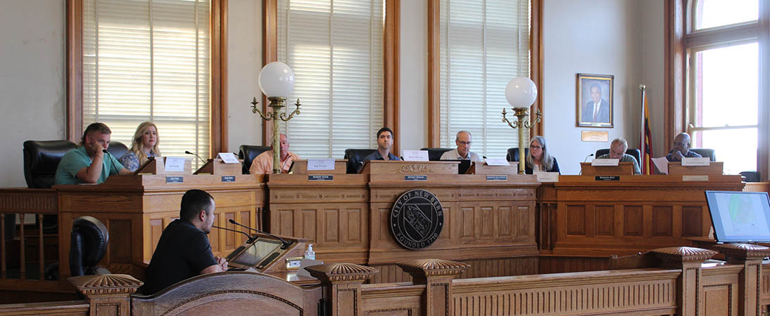 Planning and Zoning Board meeting in courtroom at New Bern City Hall. (Photo by Wendy Card)