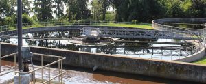 Tanks at New Bern Wastewater Treatment Plant. (Photo by Wendy Card)