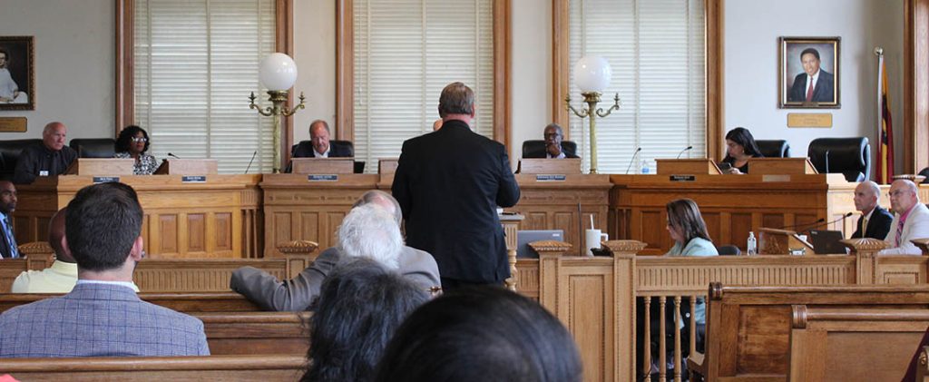 Photo of Board of Aldermen taken on April 22, 2025 at City Hall in New Bern, NC. (Photo by Wendy Card)