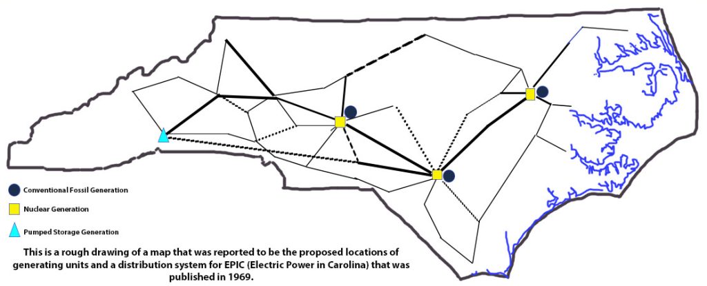 Rough drawing of proposed EPIC power facilities and distribution lines.